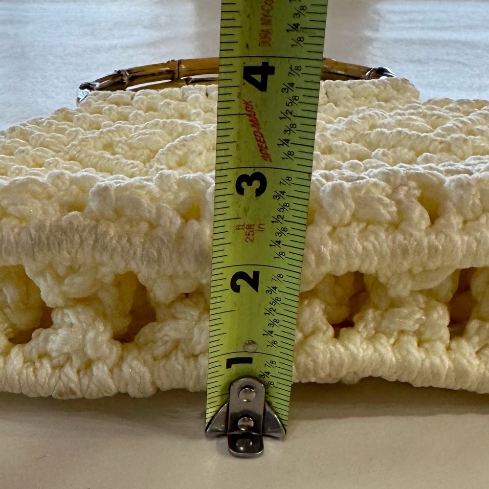 ‘60s Replica Hand-Knotted Macramé Lined Handbag - Picture 8 of 14
